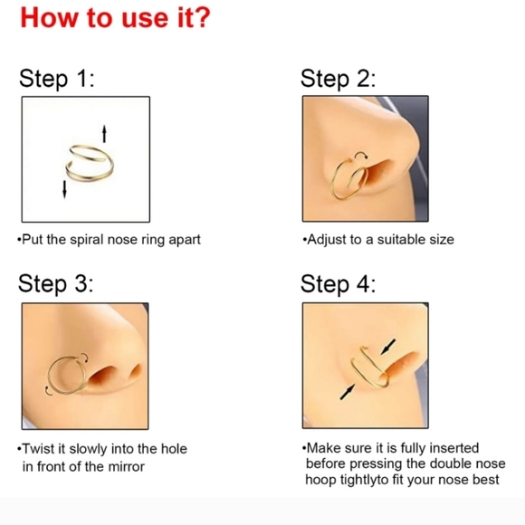 Spiral nose ring hoop💜 - Picture 8 of 8